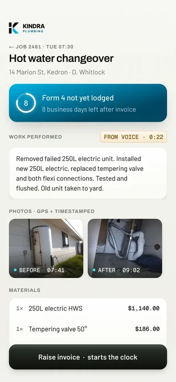 Test job on phone