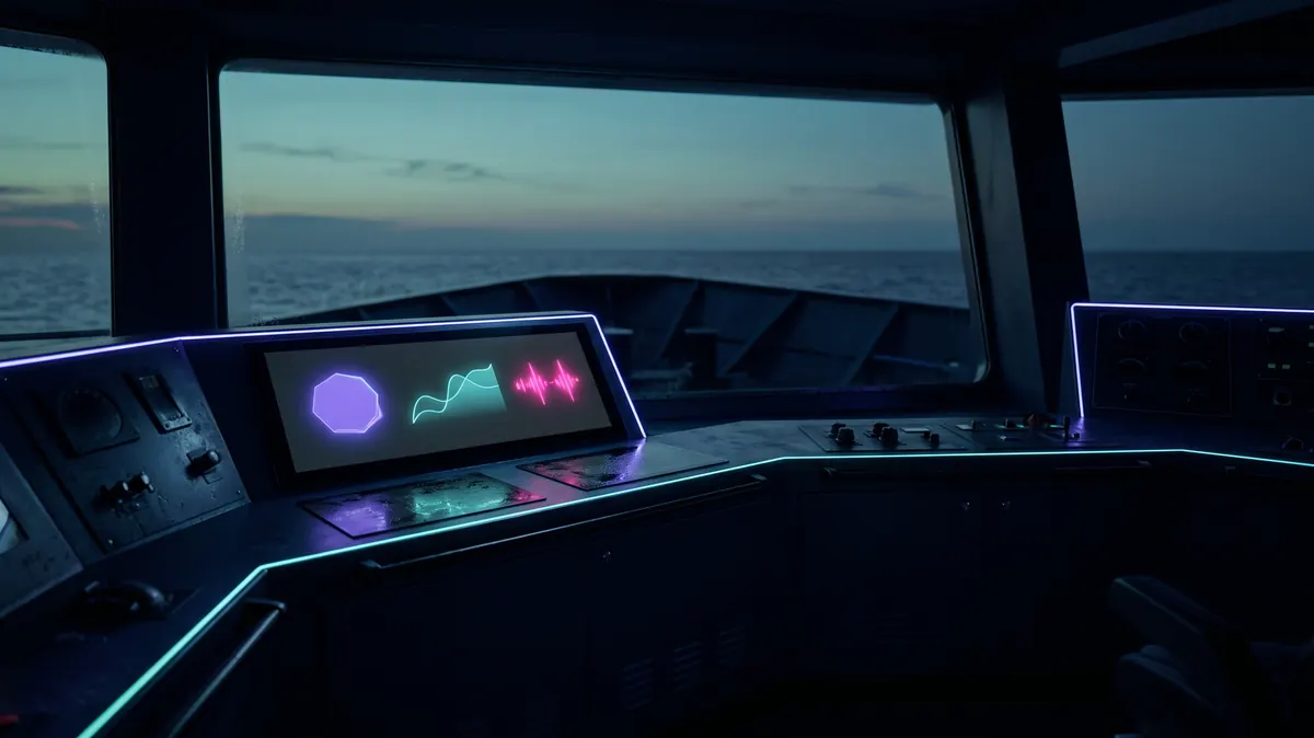 A bridge at dawn with one clean panoramic display