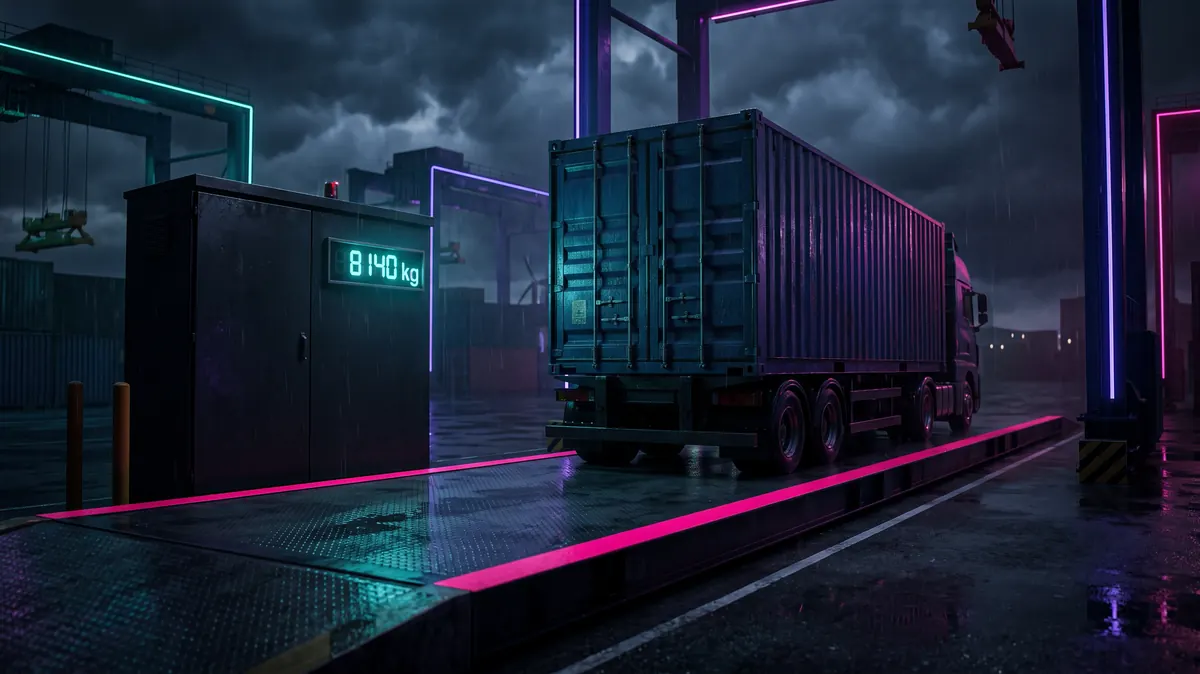 A weighbridge reading low for a heavily loaded container